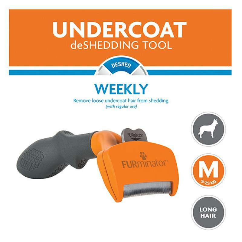 Furminator Undercoat Long Hair Dog Фурмінатор для довгошерстих собак середніх порід,М