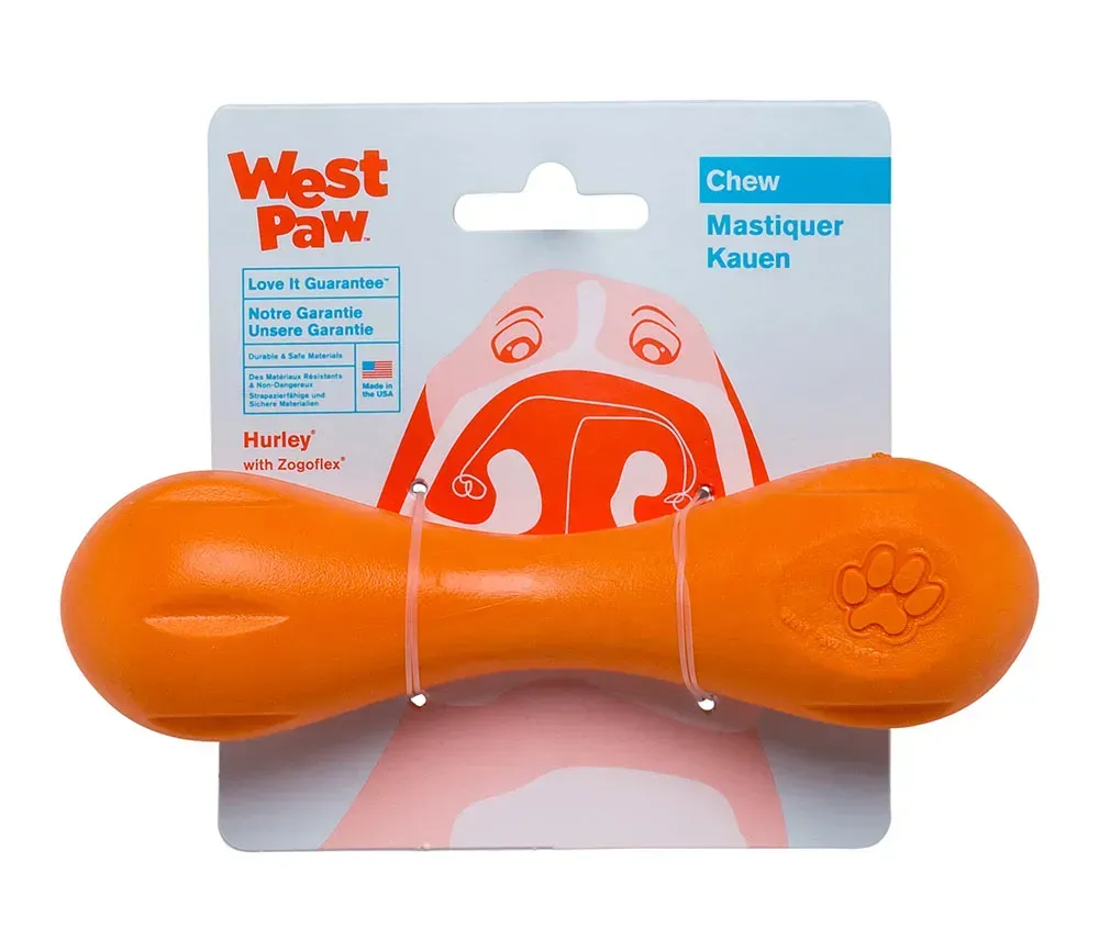West Paw Hurley Dog Bone Іграшка для собак Кістка Помаранчева 15 см