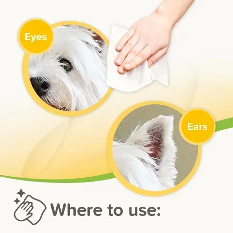 Beaphar Pet Wipes Ear & Eye Вологі серветки для очищення вух та очей у собак і котів,30 шт