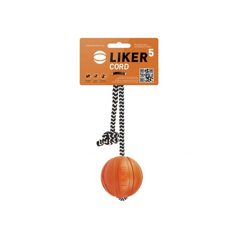 Collar Liker Cord Іграшка для собак М'ячик на канаті 5 см