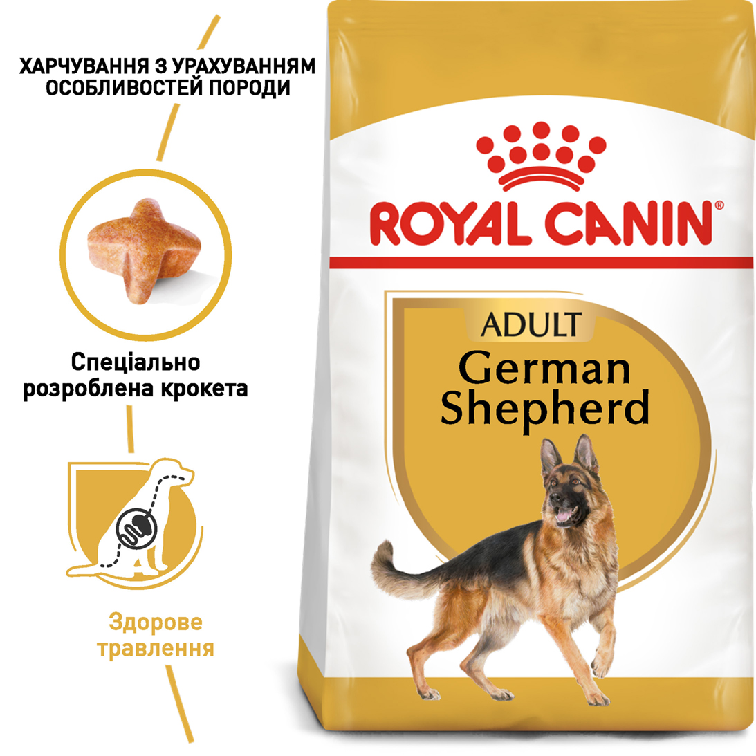 Сухий корм Royal Canin German Shepherd Adult для собак породи Німецька вівчарка 11кг