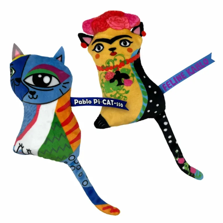 KONG Kahlo/ Picasso Набір іграшок для котів з котячою м’ятою (2 шт)