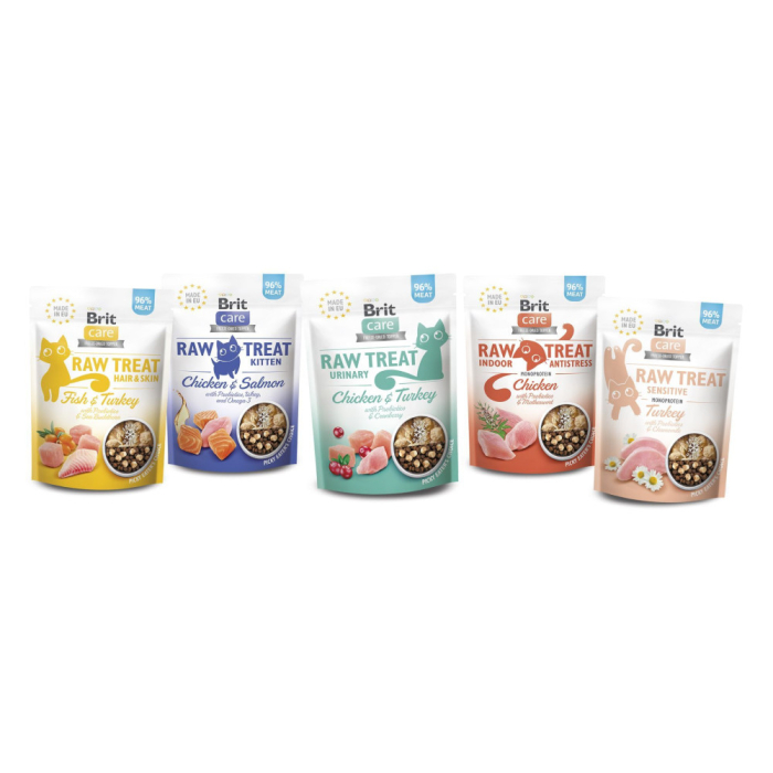 Brit Care Raw Treat Kitten Freeze-dried Ласощі для кошенят з куркою і лососем,40 г