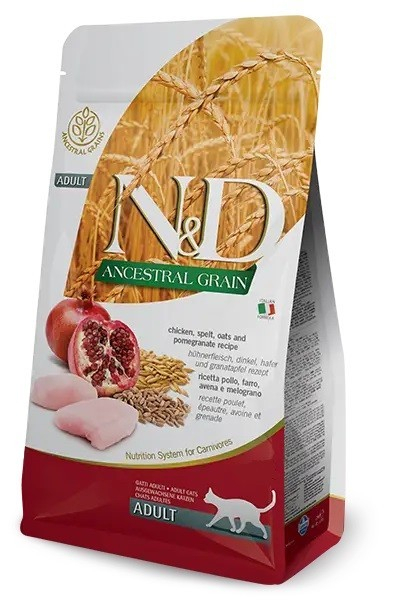 Сухий корм Farmina N&D Low Grain Cat Chicken & Pomegranate Adult для котів с куркою та гранатом 300 г