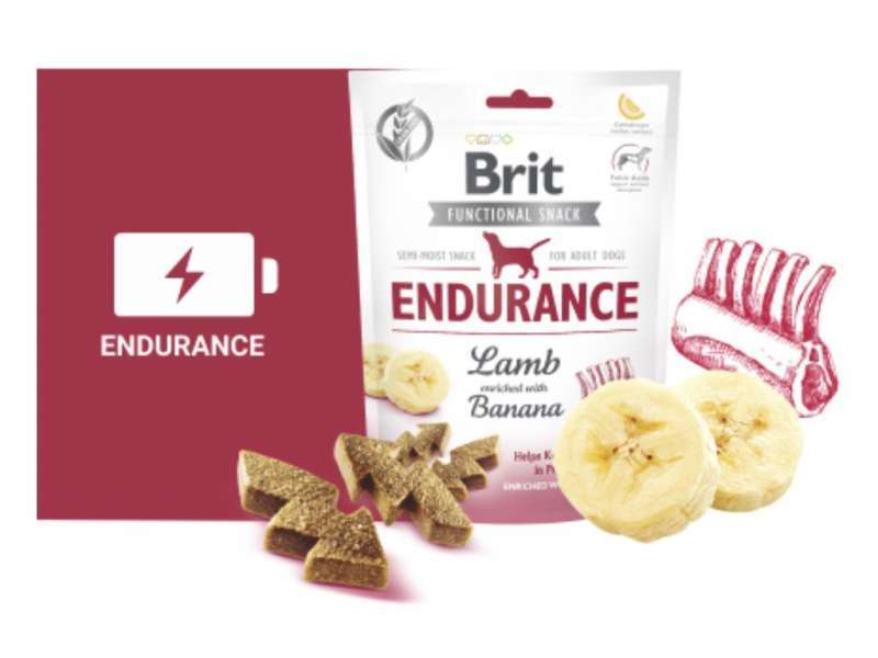 Ласощі для собак Brit Dog Functional Snack Endurance Ласощі з ягням і бананом,150 г