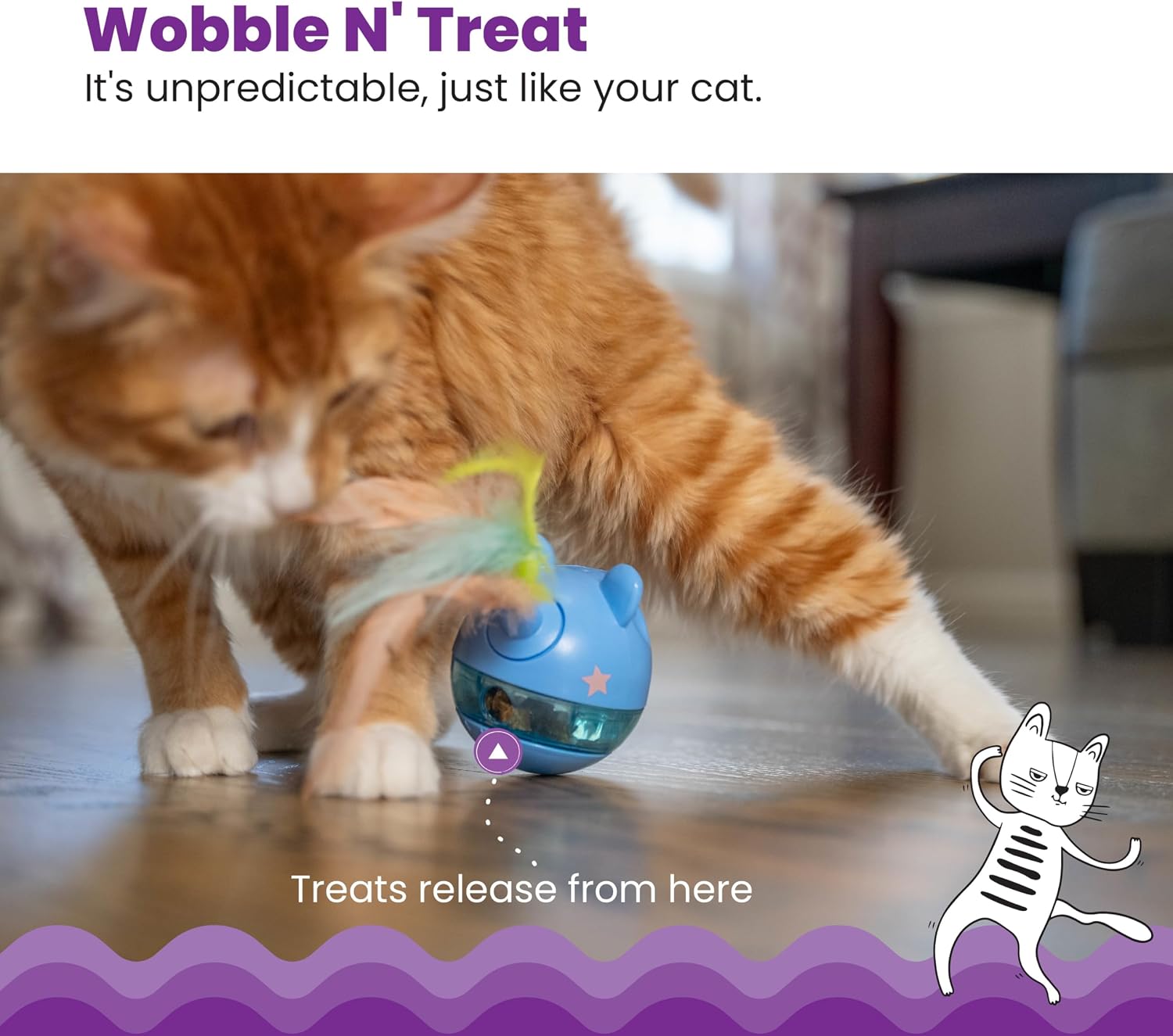 PETSTAGES Firefly Treat Stuffer Іграшка для котів Світлячок-диспенсер для ласощів