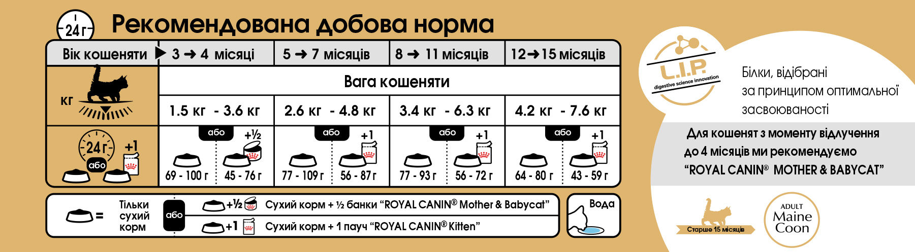 Сухий корм Royal Canin Maine Coon Kitten для кошенят мейн-кунів 400г