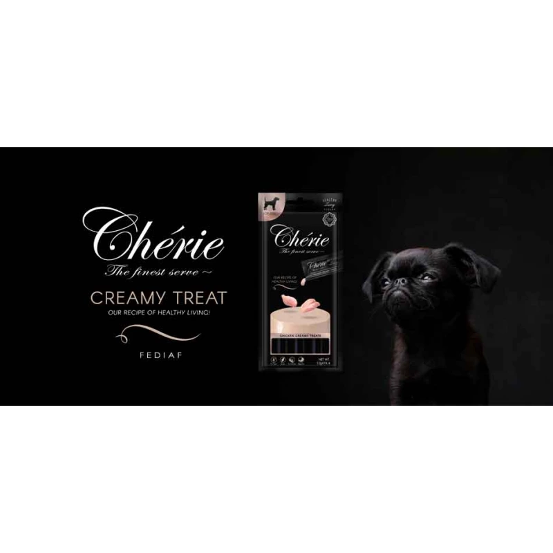 Ласощі для собак Cherie Dog Healthy Living Creamy Treats Chicken, крем-пюре з куркою,4х12 г