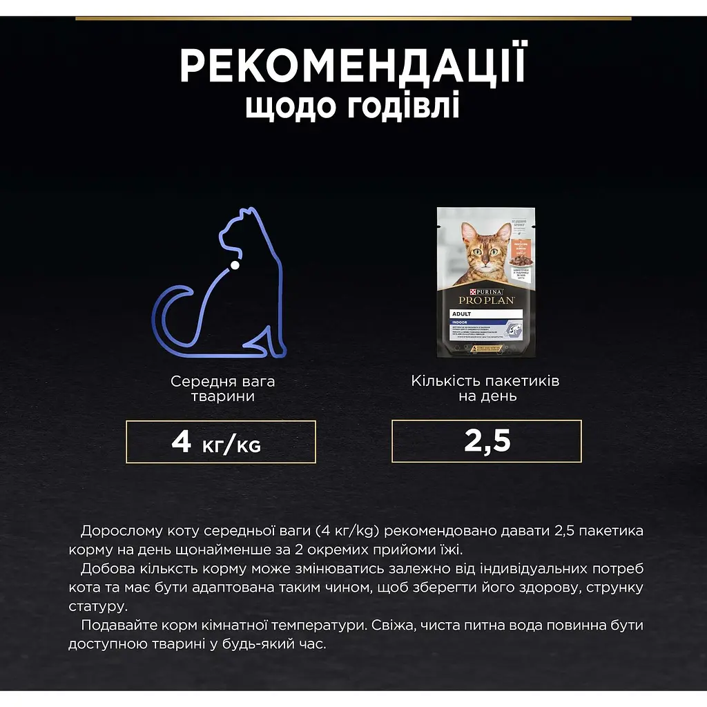 Вологий корм Purina Pro Plan Adult Indoor для домашніх котів з лососем 85 г