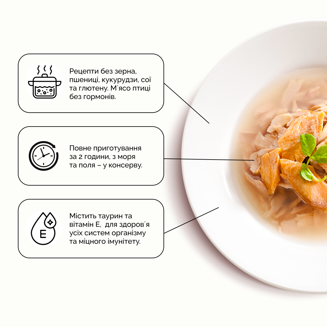 Вологий корм Cherie Yellowfin Tuna with Salmon in Gravy для котів жовтоперий тунець з лососем 80г