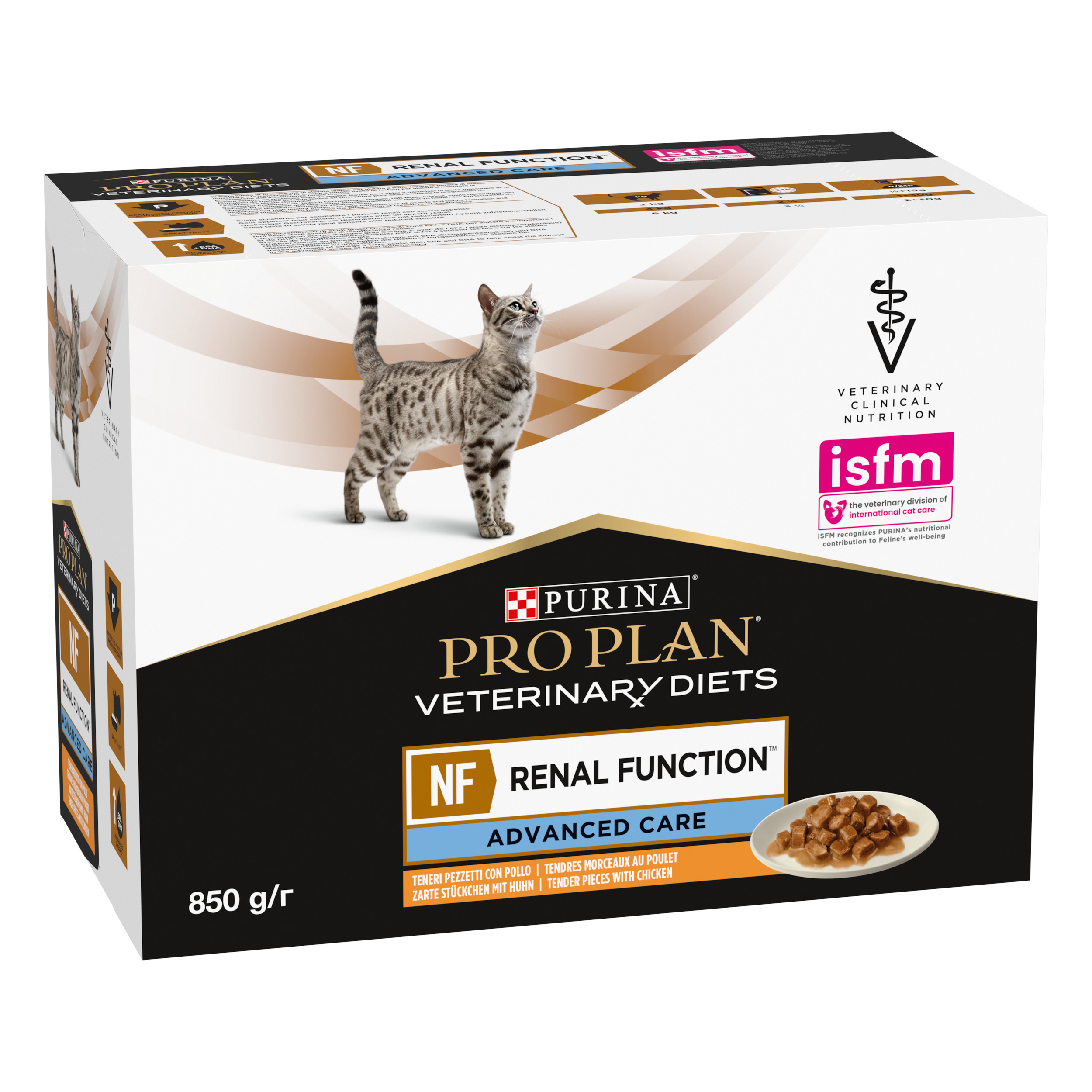 Вологий корм Purina Pro Plan Veterinary Diets NF Renal Function Advance Care для котів при хворобах нирок з куркою 85г