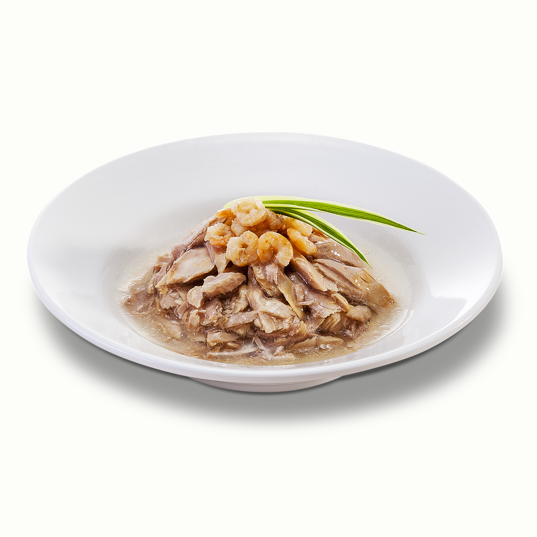 Вологий корм Cherie Hairball Control Tuna & Shrimp для котів тунець з креветками 80г