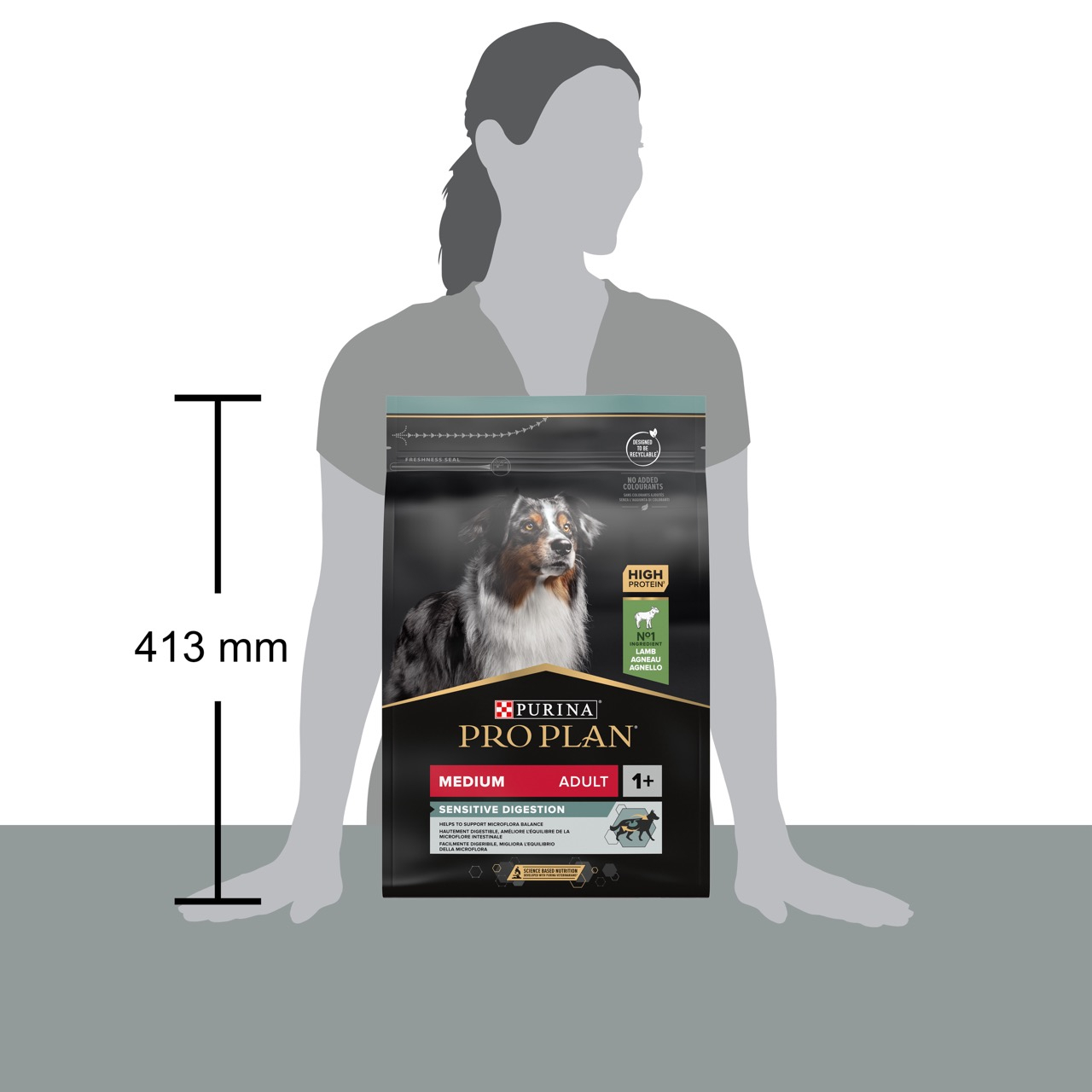 Сухий корм Purina Pro Plan Dog Adult Medium Sensitive Digestion Lamb для собак середніх порід з ягням 3 кг