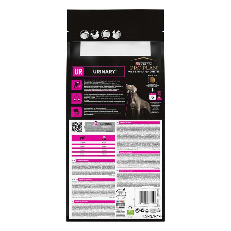 Сухий корм Purina Pro Plan Veterinary Diets UR Urinary Canine для собак при сечокам’яній хворобі 1.5 кг
