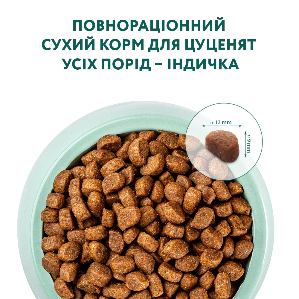 Сухий корм OptiMeal with Turkey for Puppies of all Breeds для цуценят усіх порід 1,5кг