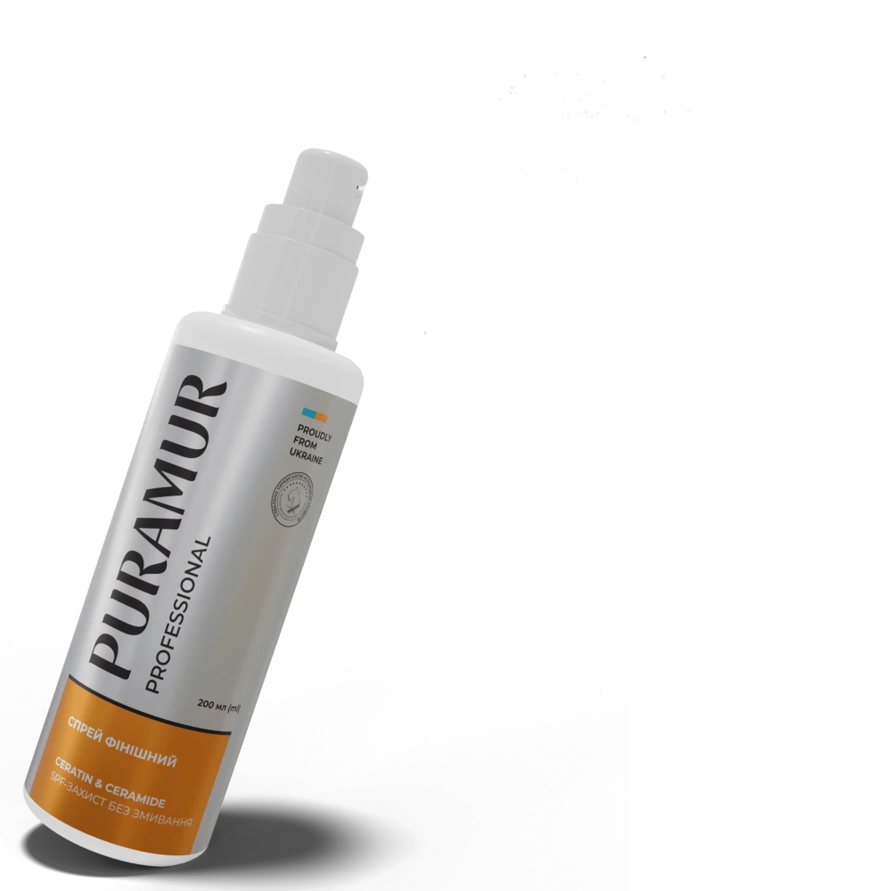 Puramur Keratin & Ceramide Фінішний спрей для блиску та відновлення шерсті собак та котів, 200 мл
