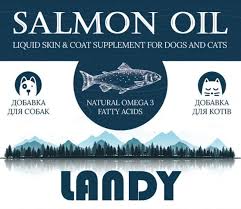Landy Salmon Oil Добавка для собак та котів «Риб’ячий жир лососевих риб», 100 мл
