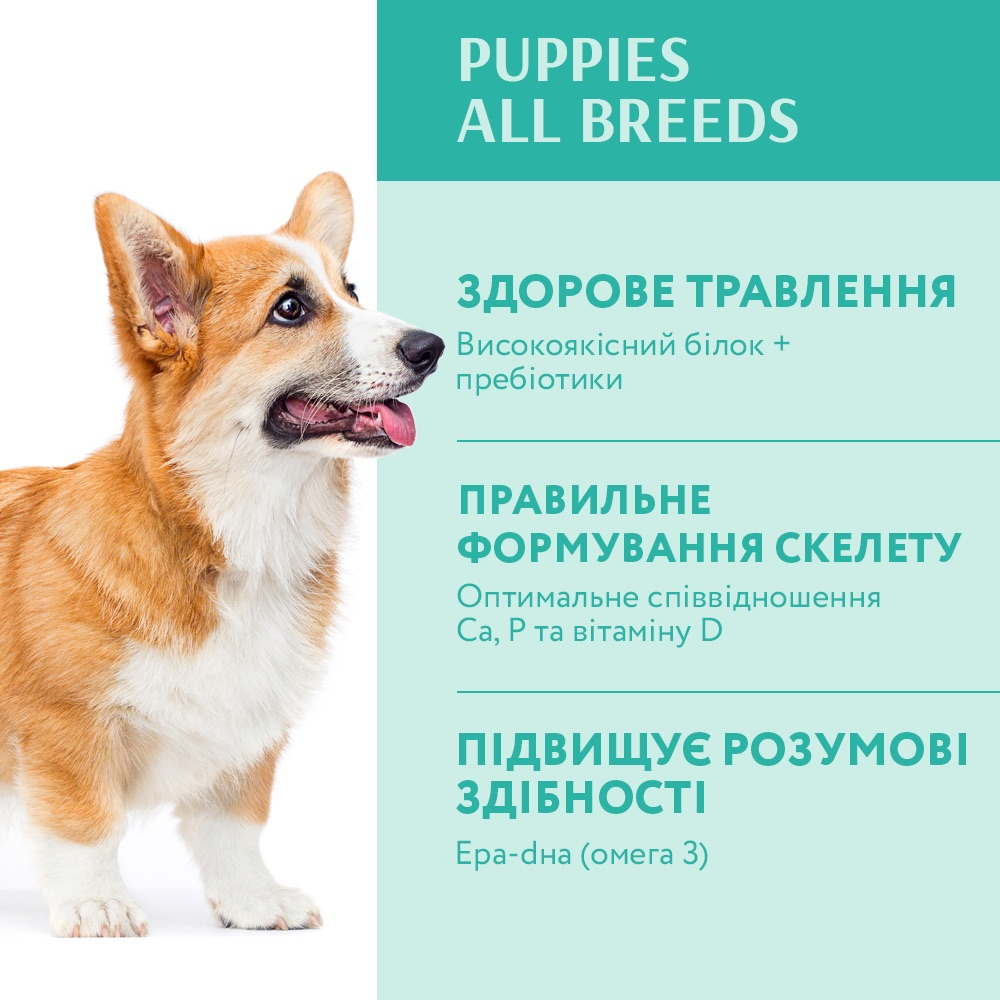 Сухий корм OptiMeal with Turkey for Puppies of all Breeds для цуценят усіх порід 12кг