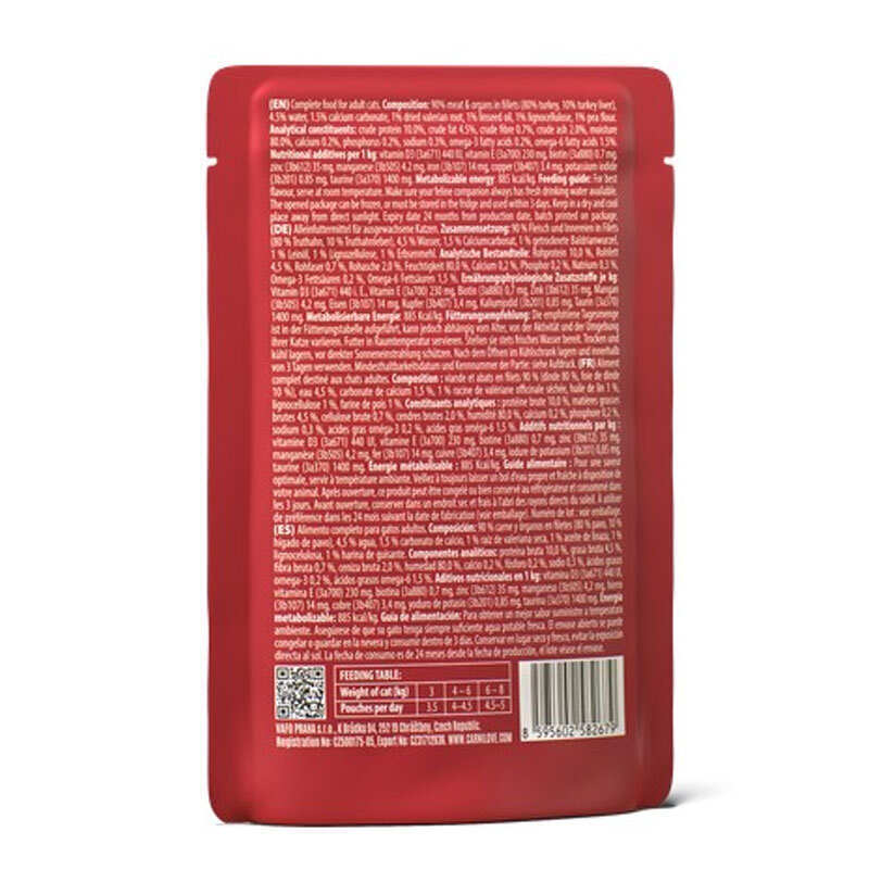 Вологий корм Carnilove Jelly Turkey with Valerian для котів з індичкою і валеріаною в желе,85 г