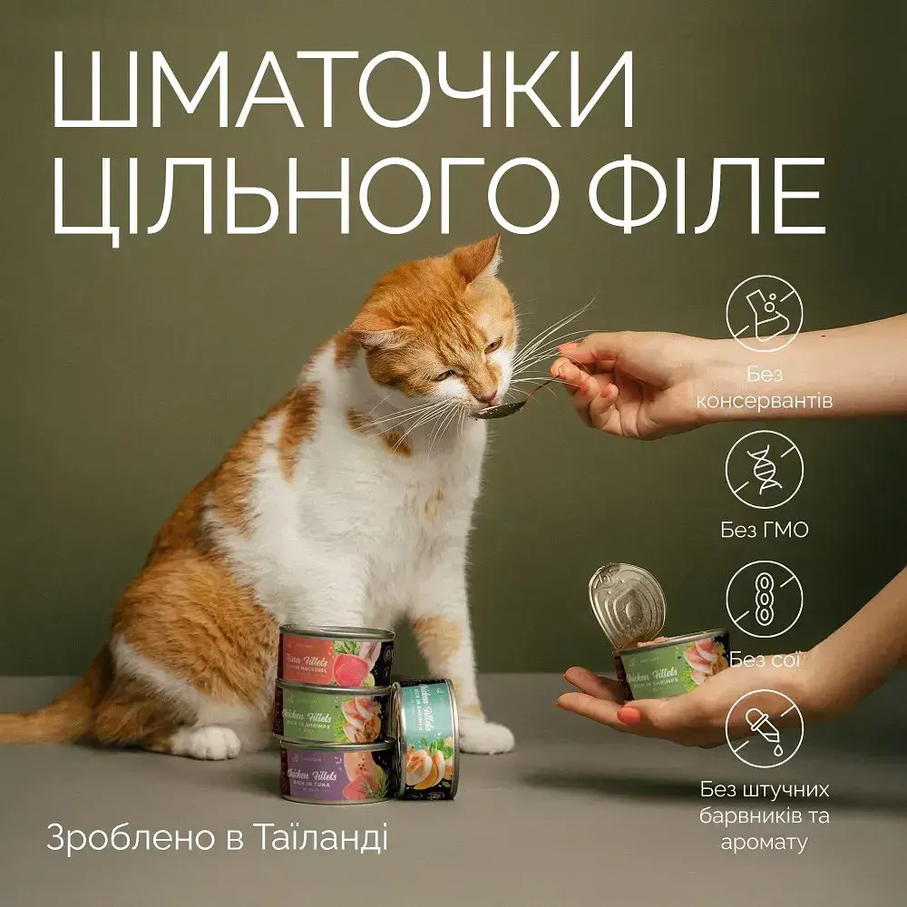 Вологий корм Savory Adult Cat Chicken Fillets rich in Shrimps in Jelly для дорослих котів філе курки з креветками в желе,70 г