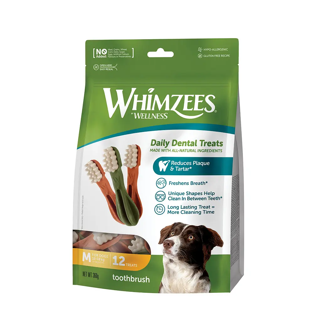 Whimzees Toothbrush Ласощі для собак, у формі зубної щітки, M,1 шт