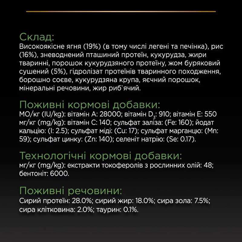 Сухий корм Purina Pro Plan Dog Adult Large Athletic Sensitive Digestion Lamb для собак великих порід атлетичної статури з чутливим травленням,з ягням 14 кг